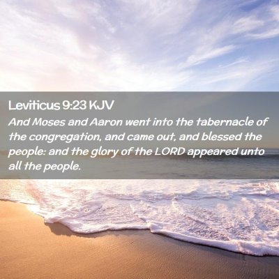 Leviticus 9:23 KJV Free Bible Images