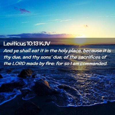 Leviticus 10:13 KJV Free Bible Images