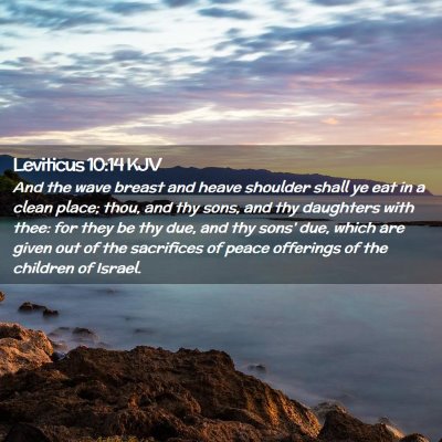 Leviticus 10:14 KJV Free Bible Images