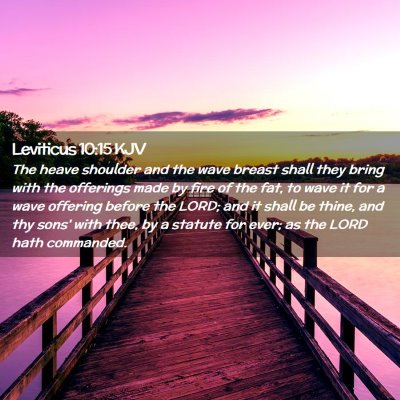 Leviticus 10:15 KJV Free Bible Images