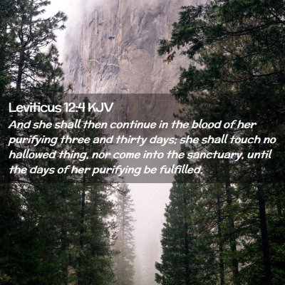 Leviticus 12:4 KJV Free Bible Images