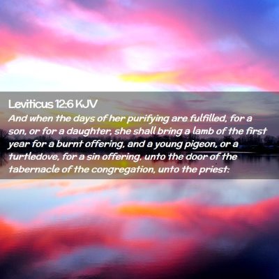 Leviticus 12:6 KJV Free Bible Images