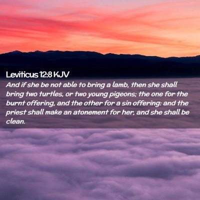 Leviticus 12:8 KJV Free Bible Images