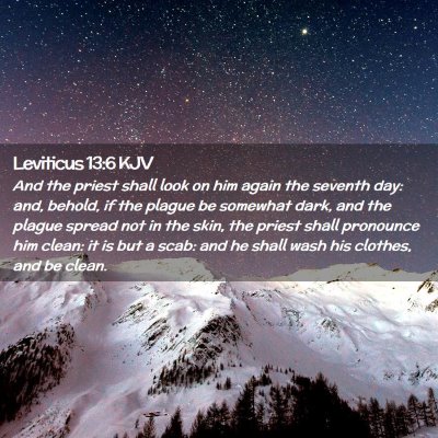 Leviticus 13:6 KJV Free Bible Images