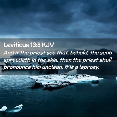 Leviticus 13:8 KJV Free Bible Images