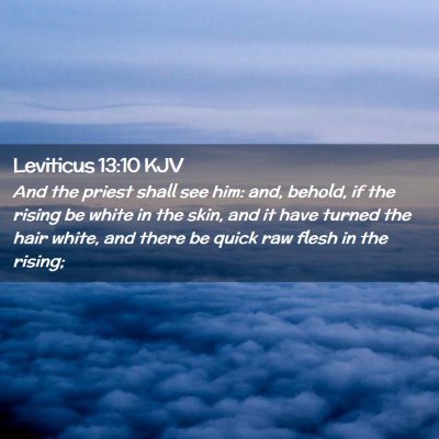 Leviticus 13:10 KJV Free Bible Images