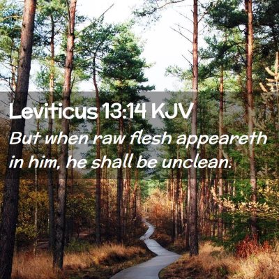 Leviticus 13:14 KJV Free Bible Images