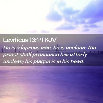 Leviticus 13:44 KJV Free Bible Images