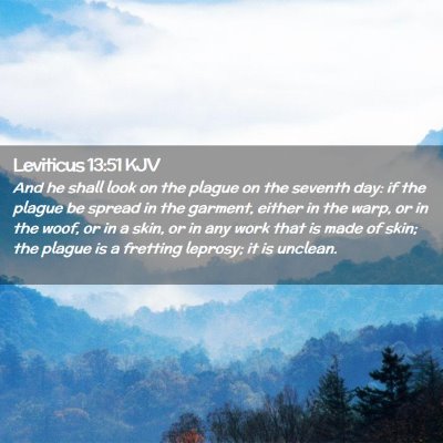 Leviticus 13:51 KJV Free Bible Images