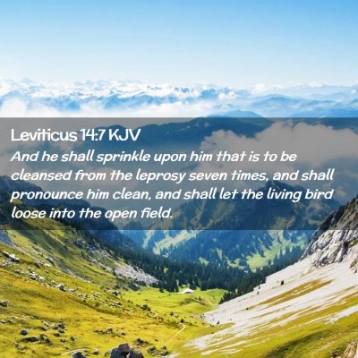 Leviticus 14:7 KJV Free Bible Images