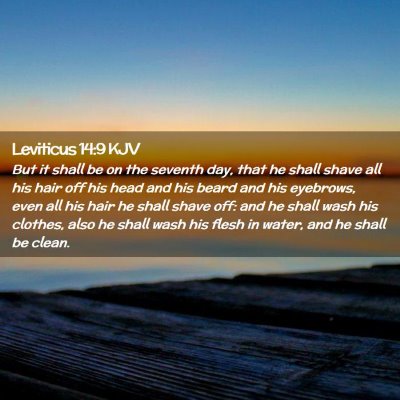 Leviticus 14:9 KJV Free Bible Images