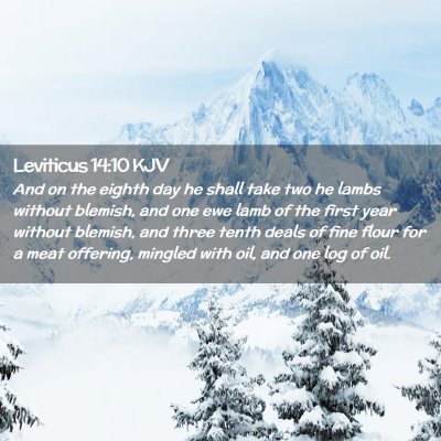 Leviticus 14:10 KJV Free Bible Images