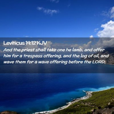 Leviticus 14:12 KJV Free Bible Images