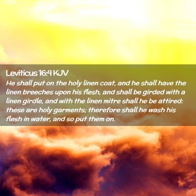 Leviticus 16:4 KJV Free Bible Images