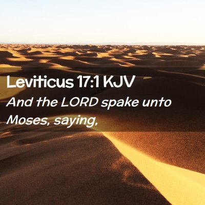 Leviticus 17:1 KJV Free Bible Images