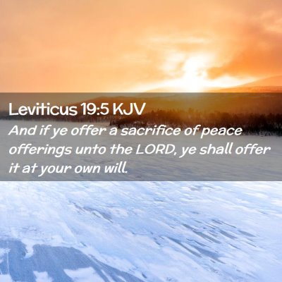 Leviticus 19:5 KJV Free Bible Images