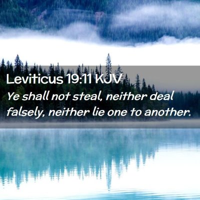 Leviticus 19:11 KJV Free Bible Images