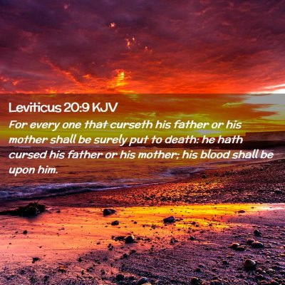 Leviticus 20:9 KJV Free Bible Images