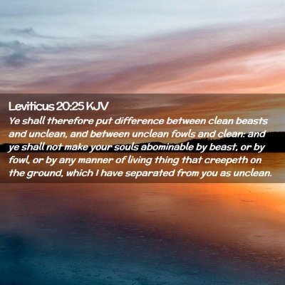 Leviticus 20:25 KJV Free Bible Images