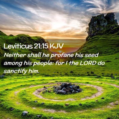 Leviticus 21:15 KJV Free Bible Images