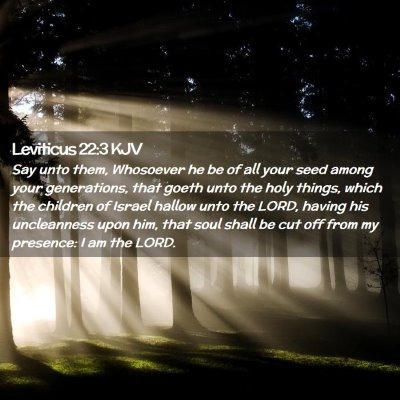 Leviticus 22:3 KJV Free Bible Images