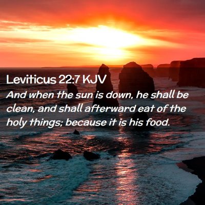 Leviticus 22:7 KJV Free Bible Images