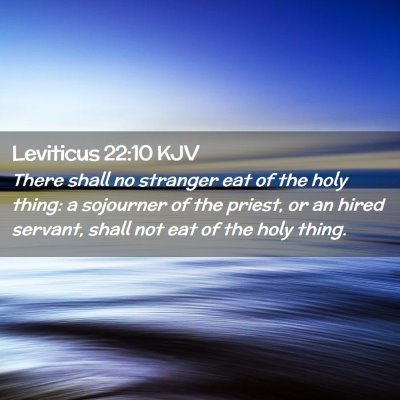 Leviticus 22:10 KJV Free Bible Images