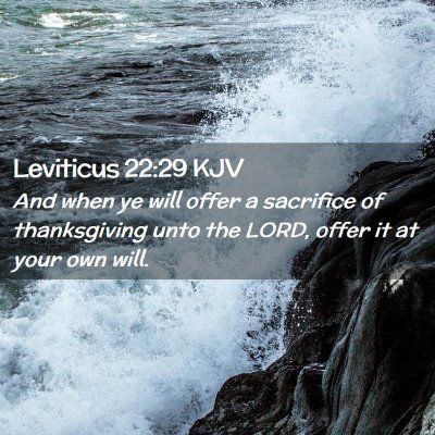 Leviticus 22:29 KJV Free Bible Images