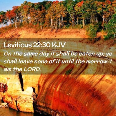 Leviticus 22:30 KJV Free Bible Images