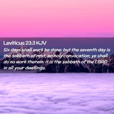 Leviticus 23:3 KJV Free Bible Images