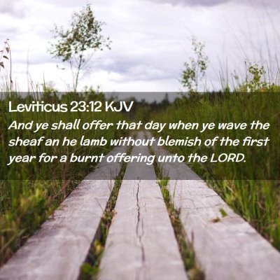 Leviticus 23:12 KJV Free Bible Images