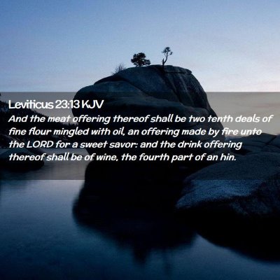 Leviticus 23:13 KJV Free Bible Images