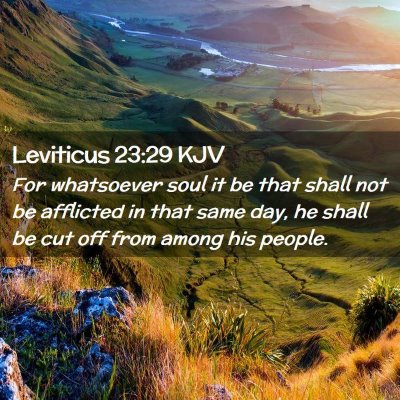 Leviticus 23:29 KJV Free Bible Images