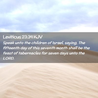 Leviticus 23:34 KJV Free Bible Images