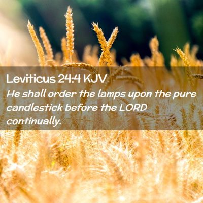 Leviticus 24:4 KJV Free Bible Images