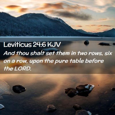 Leviticus 24:6 KJV Free Bible Images