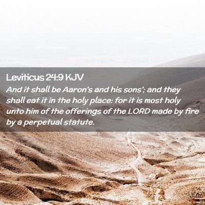 Leviticus 24:9 KJV Free Bible Images