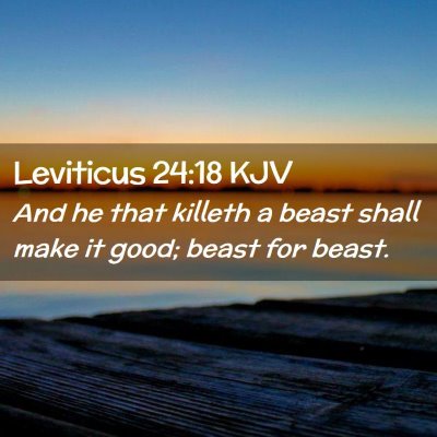 Leviticus 24:18 KJV Free Bible Images