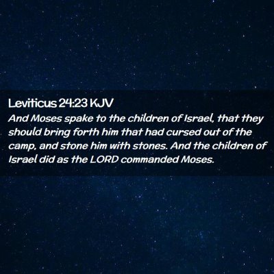 Leviticus 24:23 KJV Free Bible Images