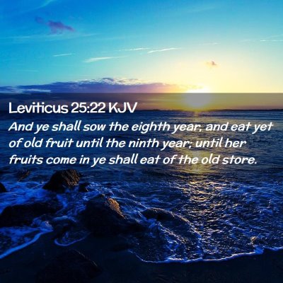 Leviticus 25:22 KJV Free Bible Images