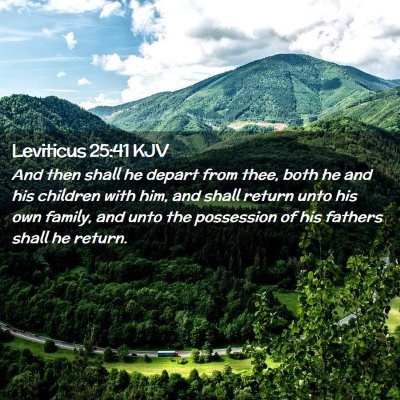 Leviticus 25:41 KJV Free Bible Images