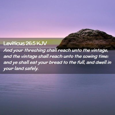 Leviticus 26:5 KJV Free Bible Images