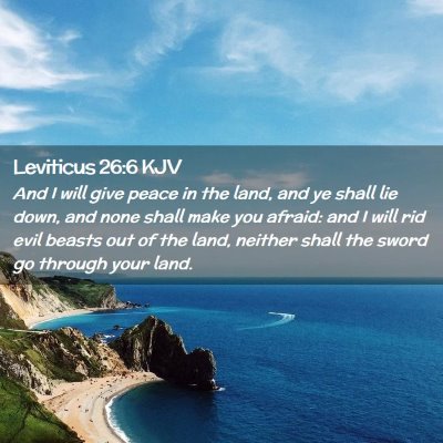 Leviticus 26:6 KJV Free Bible Images