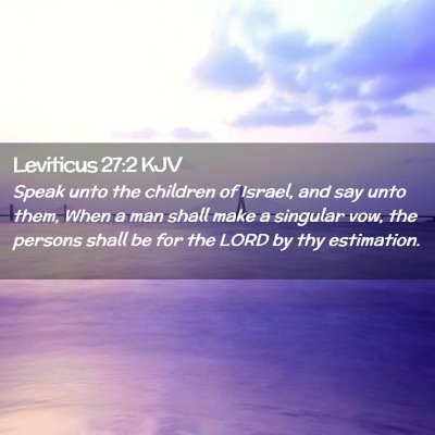 Leviticus 27:2 KJV Free Bible Images