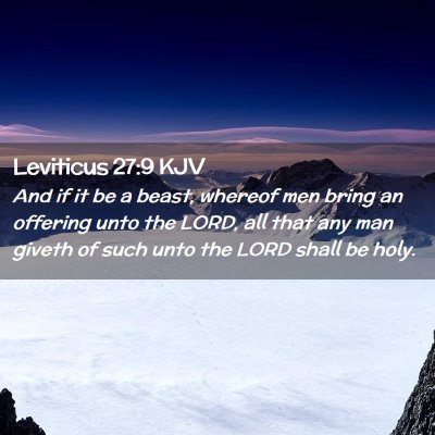 Leviticus 27:9 KJV Free Bible Images