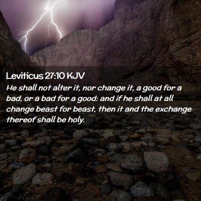 Leviticus 27:10 KJV Free Bible Images