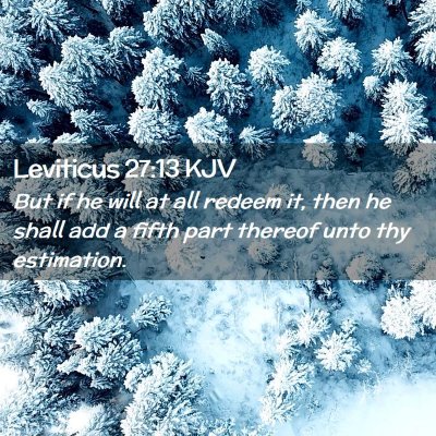 Leviticus 27:13 KJV Free Bible Images