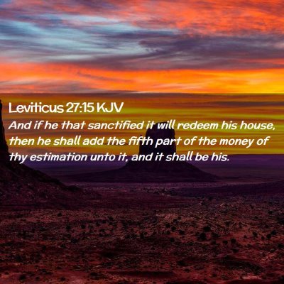 Leviticus 27:15 KJV Free Bible Images