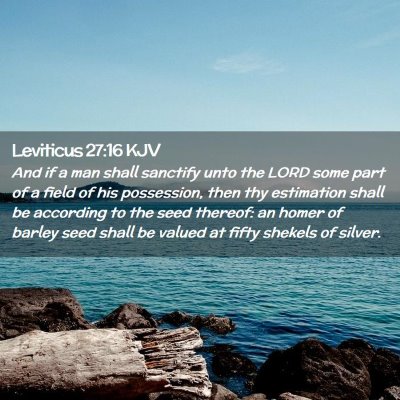 Leviticus 27:16 KJV Free Bible Images