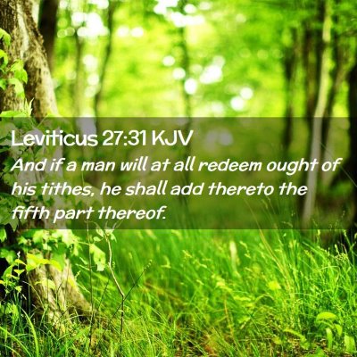 Leviticus 27:31 KJV Free Bible Images